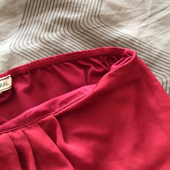 Maroon Crop Top Bandeau - Picture 2 of 3